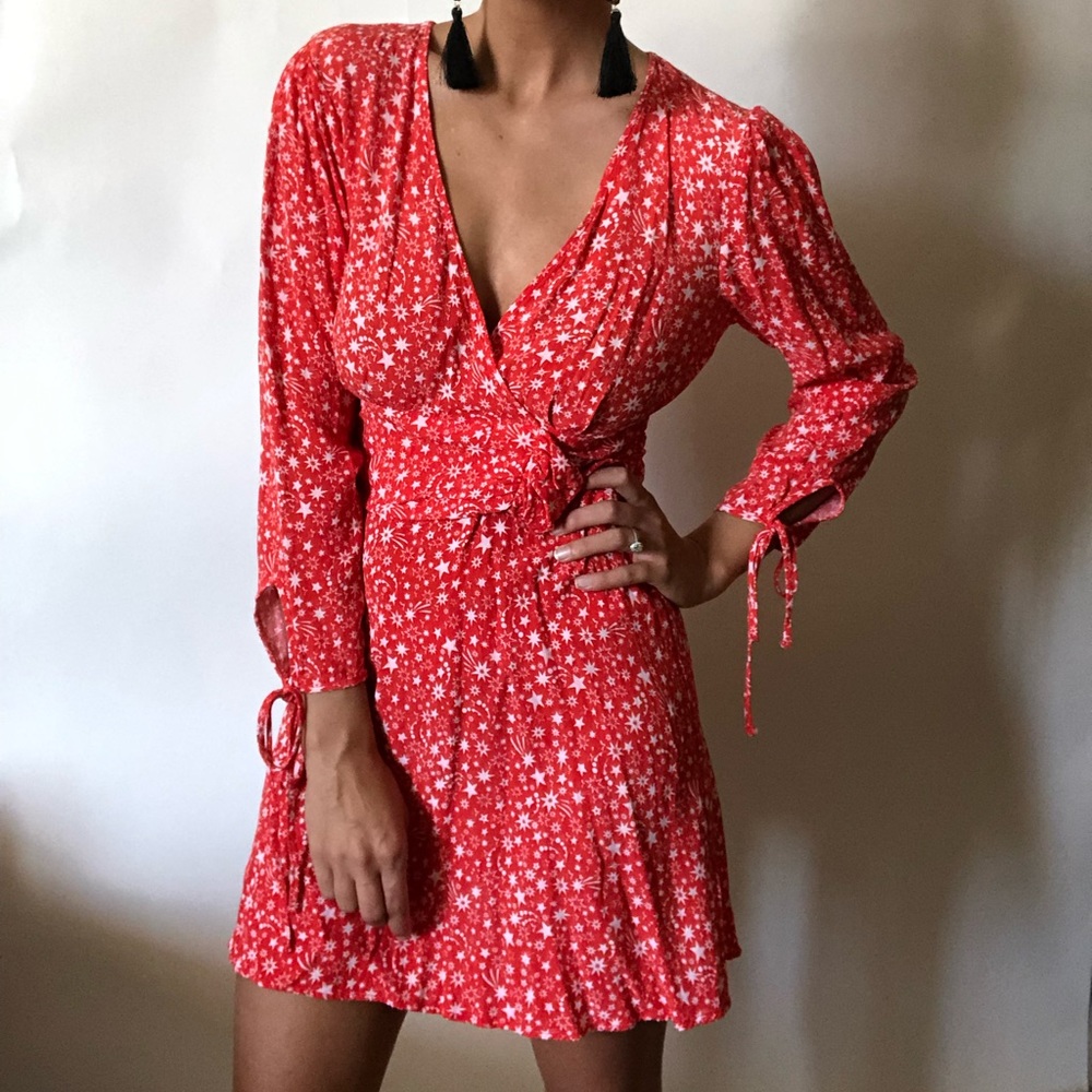 {Topshop} star pattern dress
